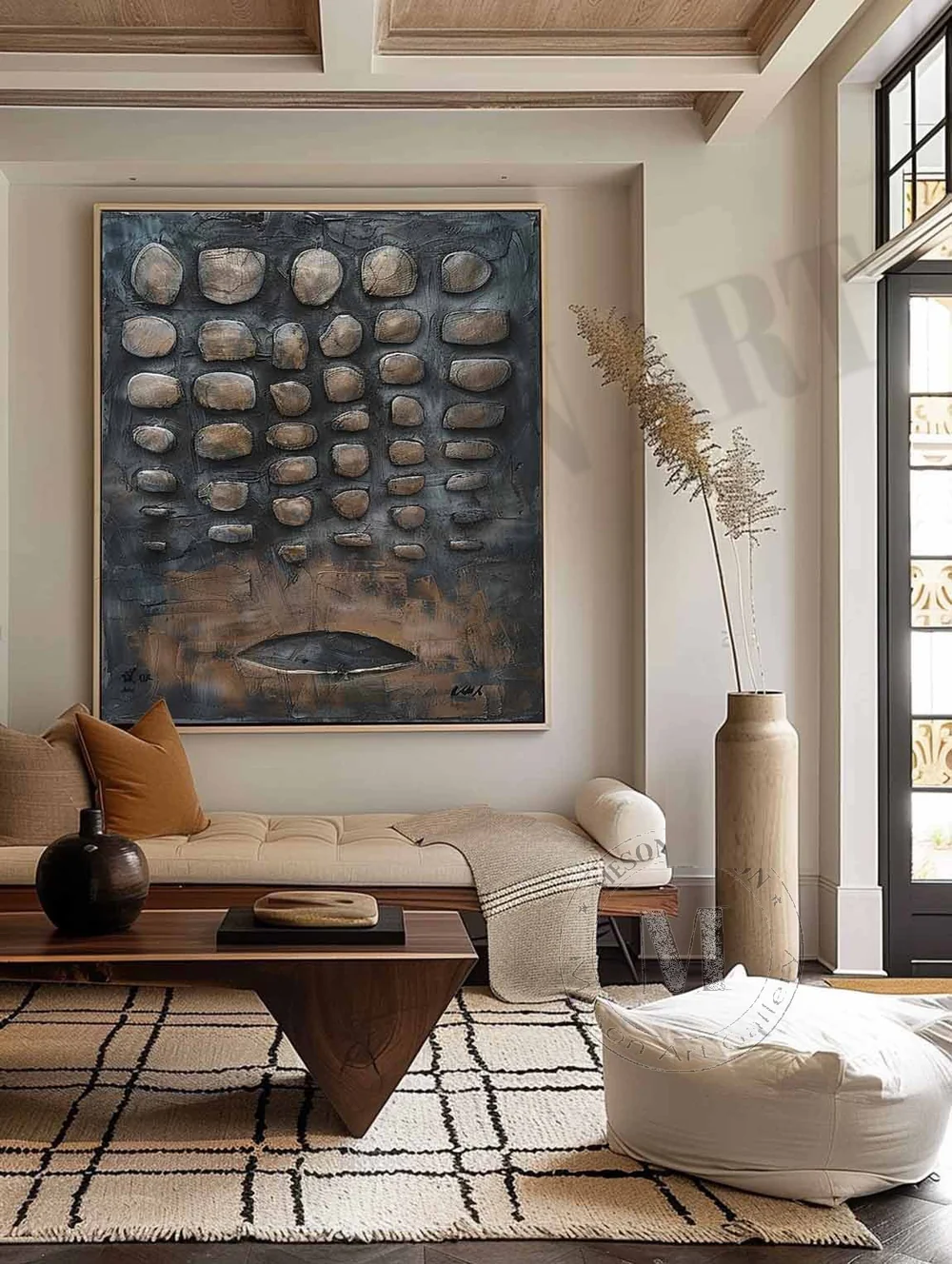 Handcrafted Abstract Painting Heavy Texture Wall Art For Homedecor HT1035