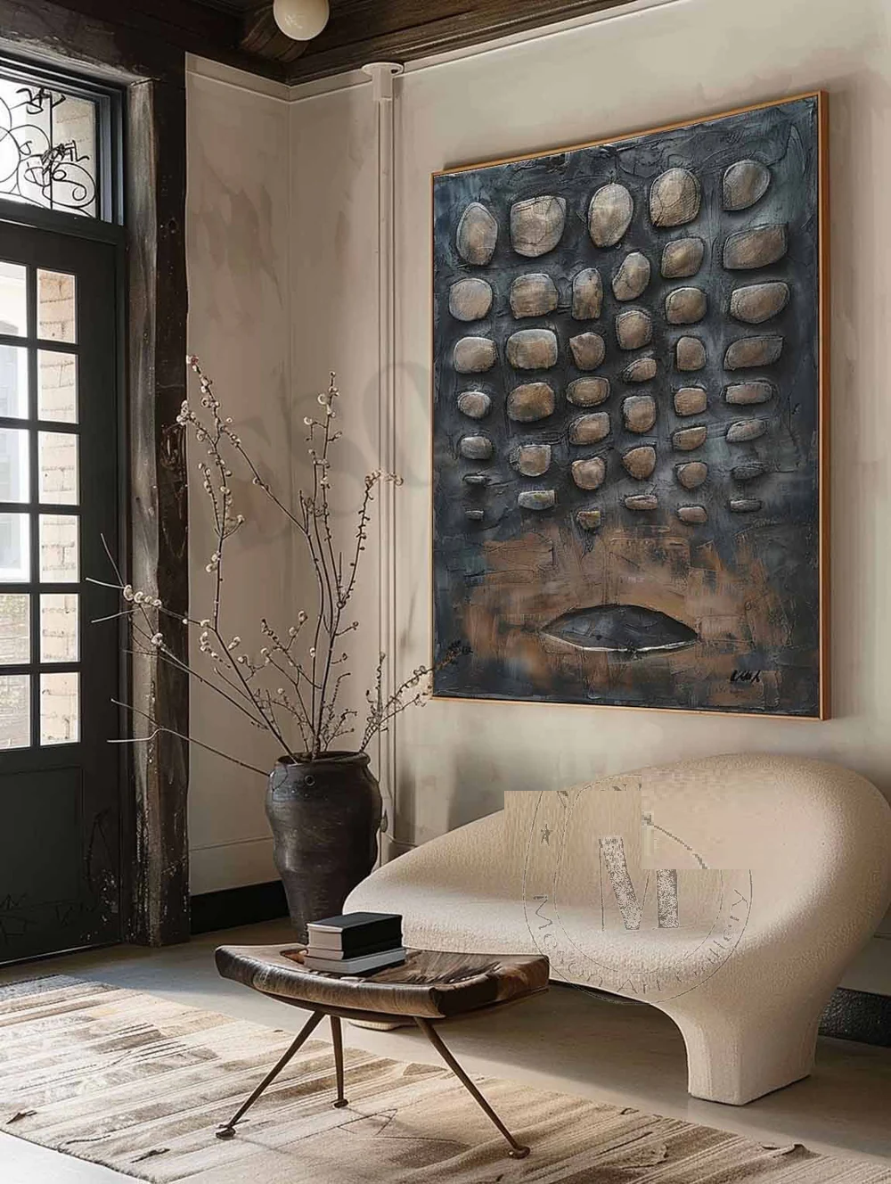 Handcrafted Abstract Painting Heavy Texture Wall Art For Homedecor HT1035