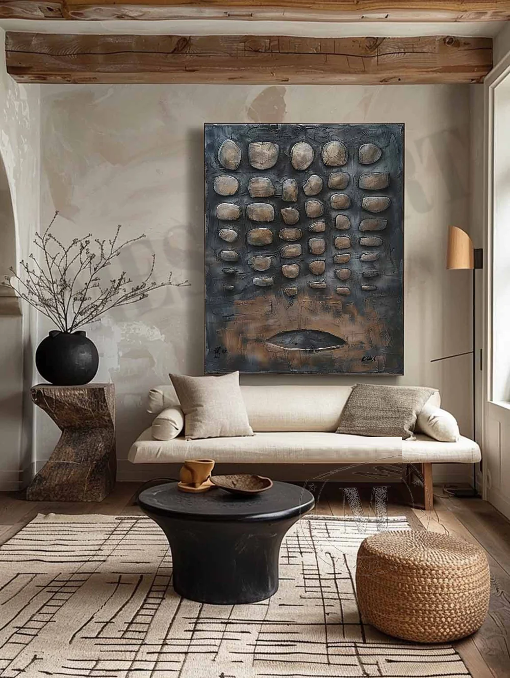 Handcrafted Abstract Painting Heavy Texture Wall Art For Homedecor HT1035