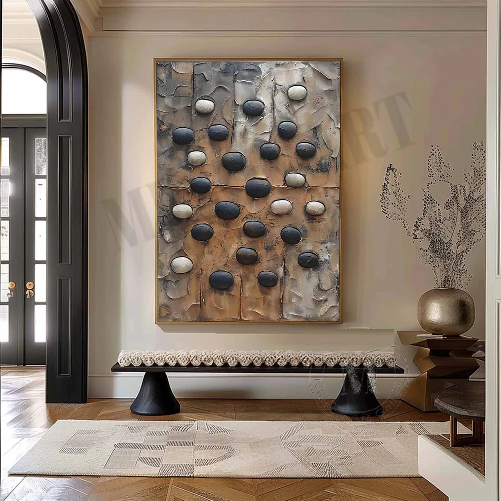 Handcrafted Abstract Painting Heavy Texture Wall Art For Homedecor HT1036