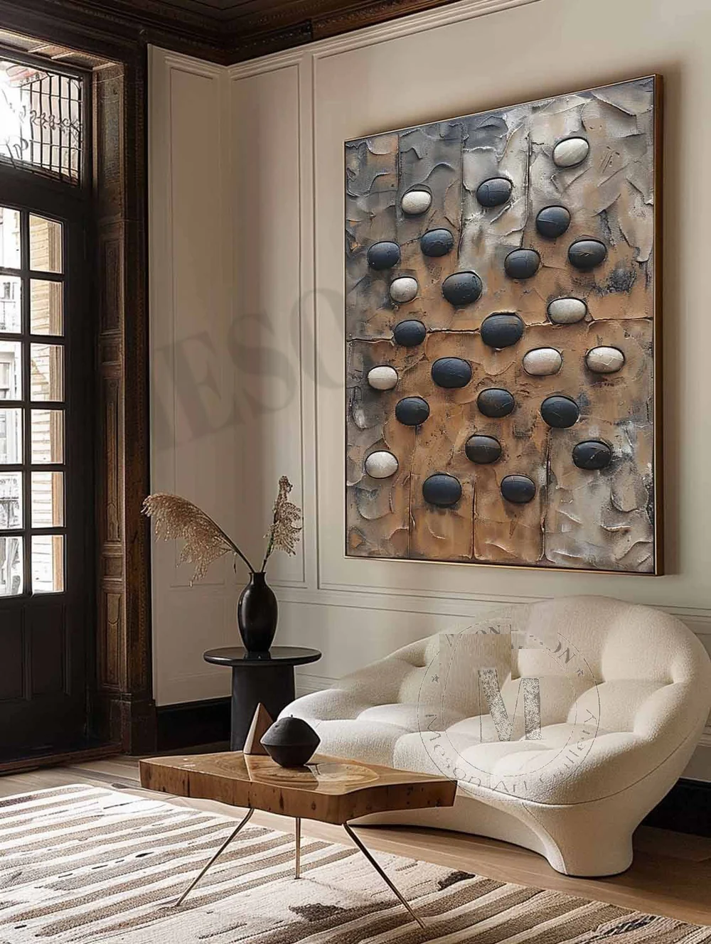 Handcrafted Abstract Painting Heavy Texture Wall Art For Homedecor HT1036