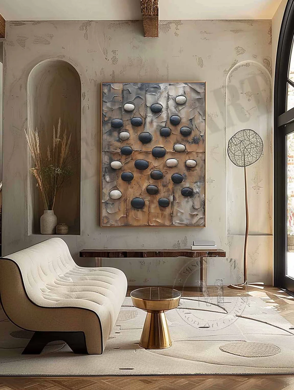 Handcrafted Abstract Painting Heavy Texture Wall Art For Homedecor HT1036