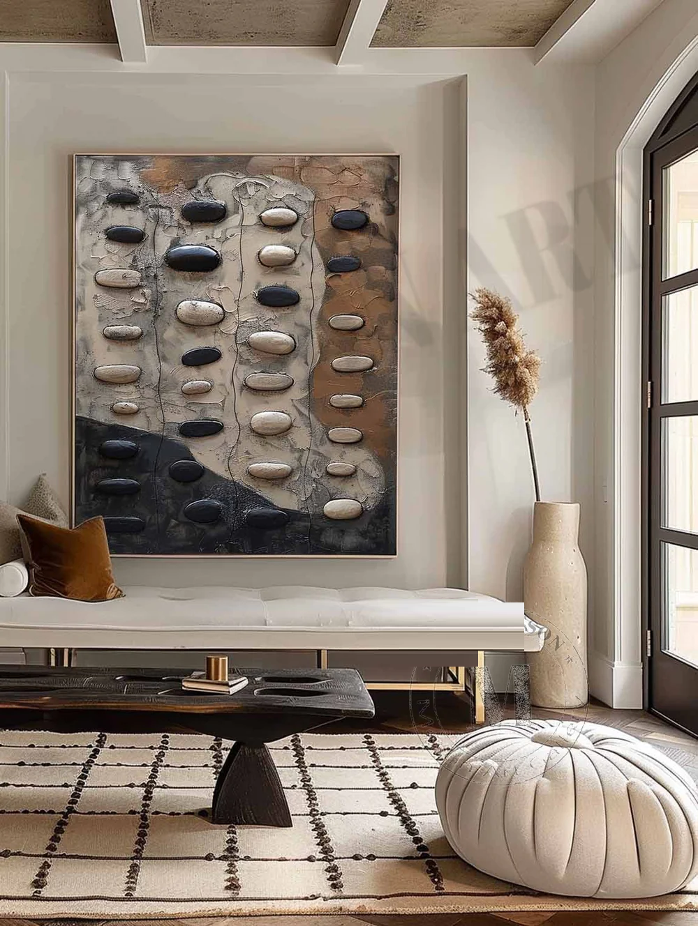 Handcrafted Abstract Painting Heavy Texture Wall Art For Homedecor HT1038