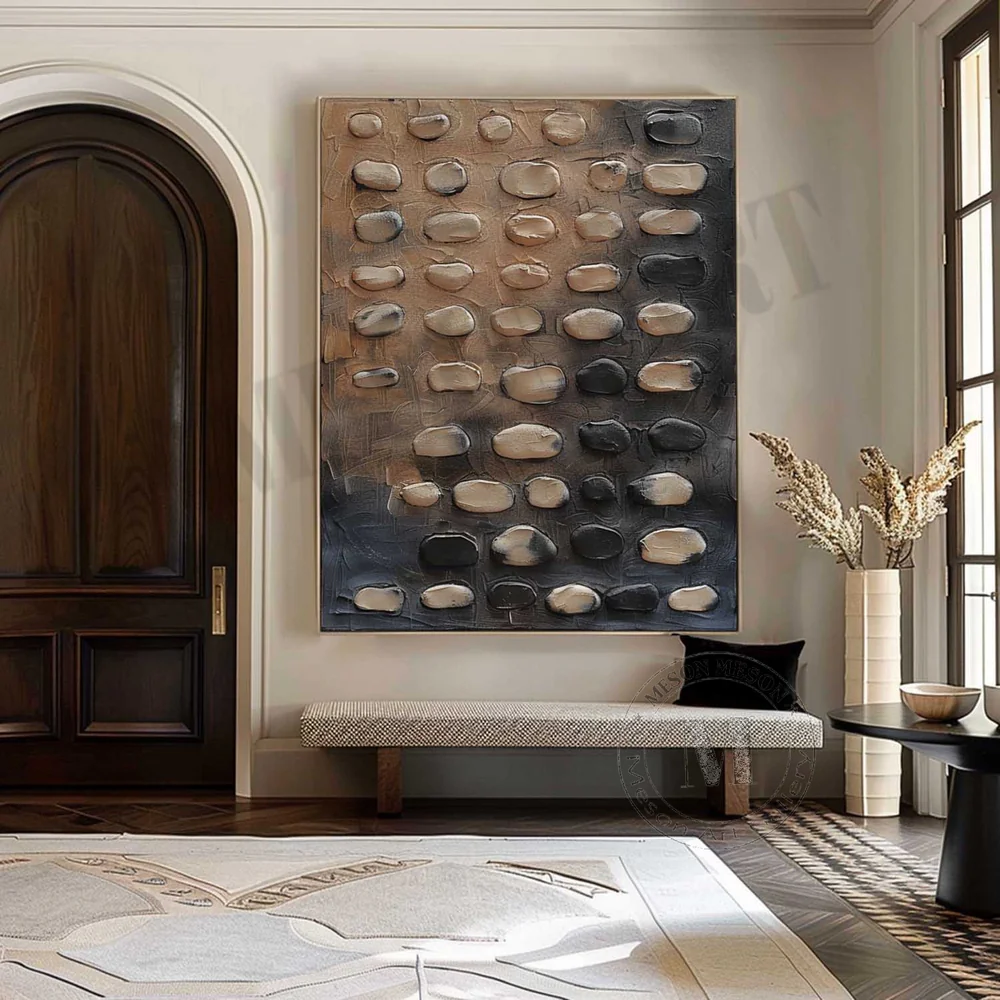Handcrafted Abstract Painting Heavy Texture Wall Art For Homedecor HT1039