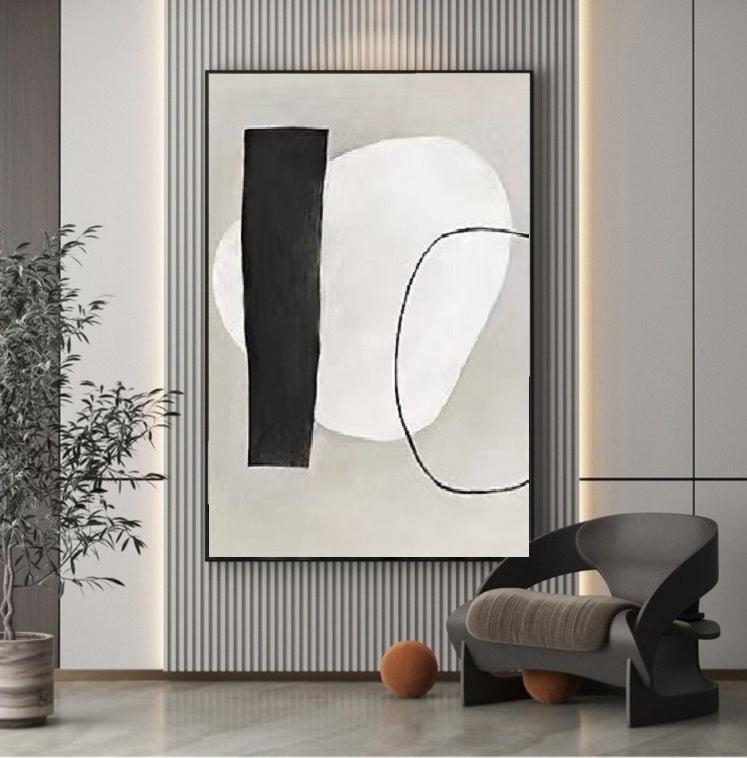 2PCs A Set Abstract Paintings Handcrafte Minimalist Wall Art For Homedecor MA1004