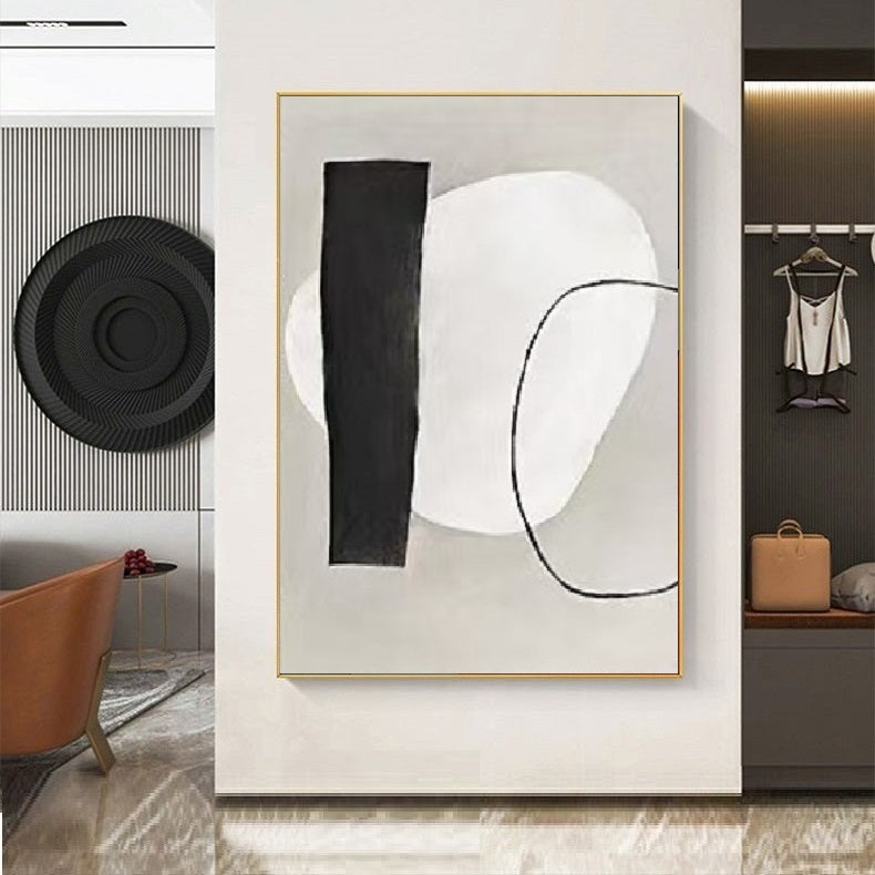 2PCs A Set Abstract Paintings Handcrafte Minimalist Wall Art For Homedecor MA1004