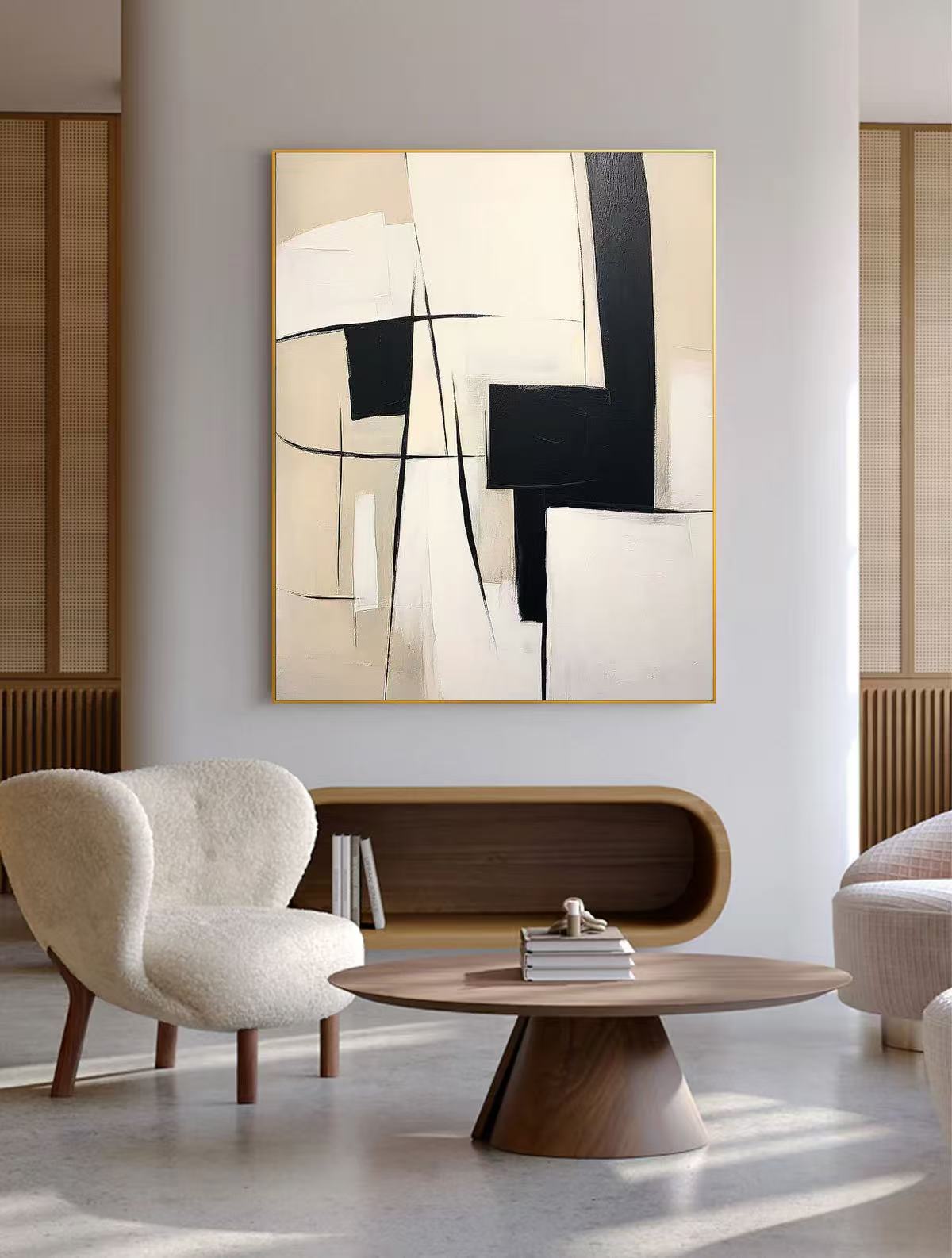 Handcrafted Abstract Painting Minimalist Wall Art For Homedecor MA1009