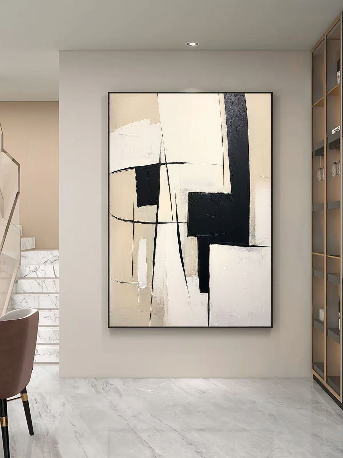 Handcrafted Abstract Painting Minimalist Wall Art For Homedecor MA1009