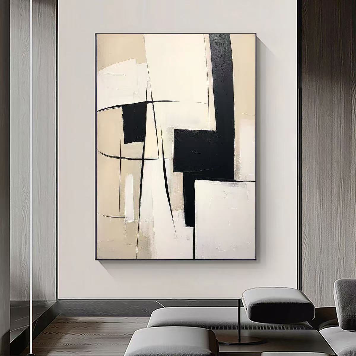 Handcrafted Abstract Painting Minimalist Wall Art For Homedecor MA1009