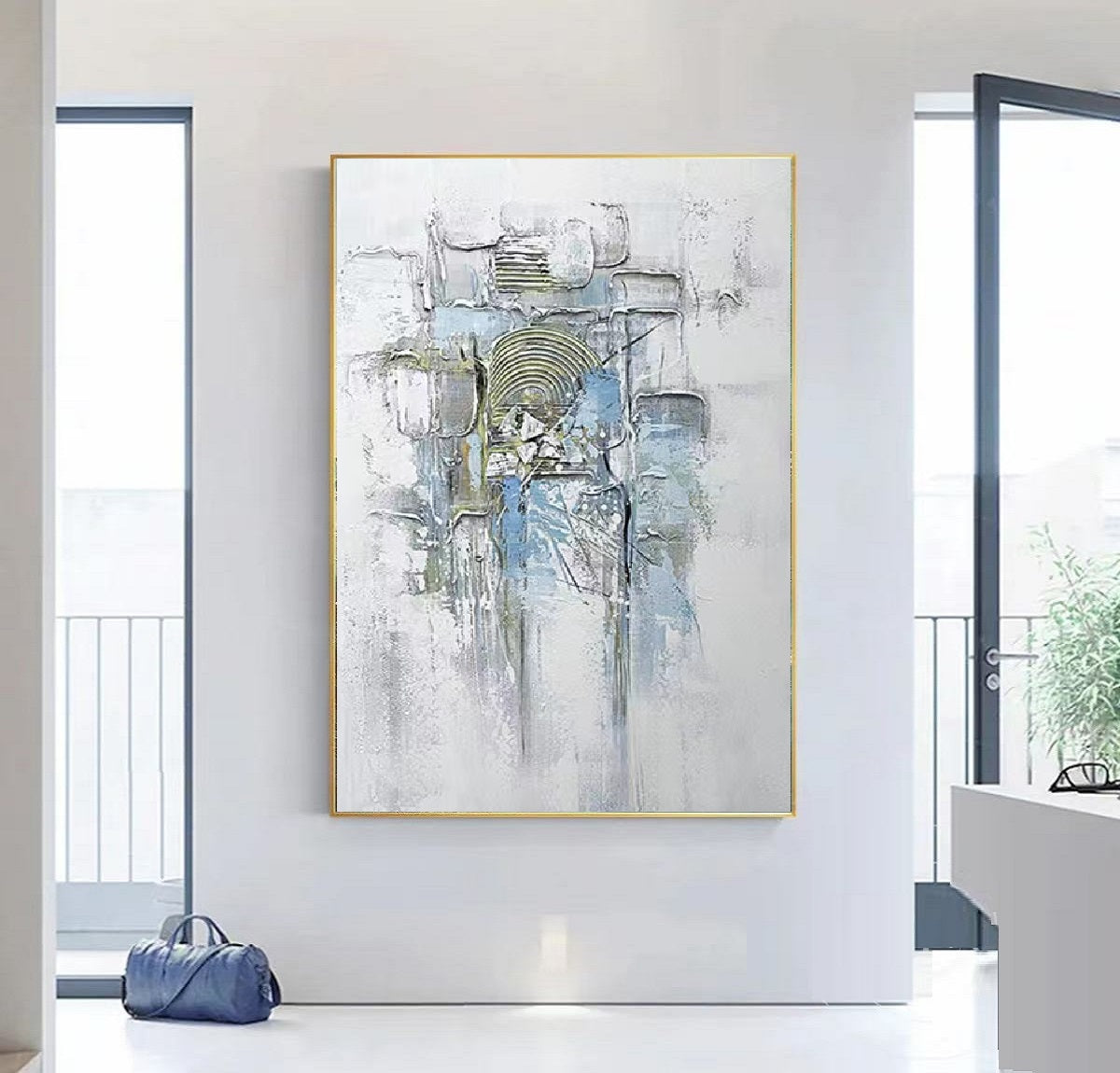 Handcrafted Abstract Painting Minimalist Wall Art For Homedecor MA1019