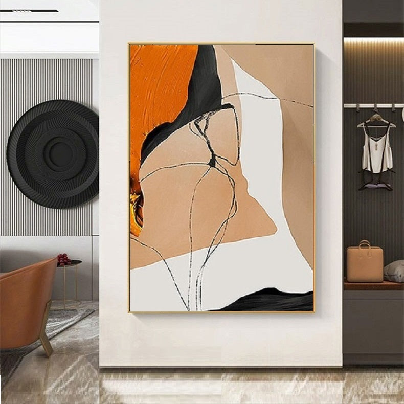 Handcrafted Abstract Painting Minimalist Wall Art For Homedecor MA1020B