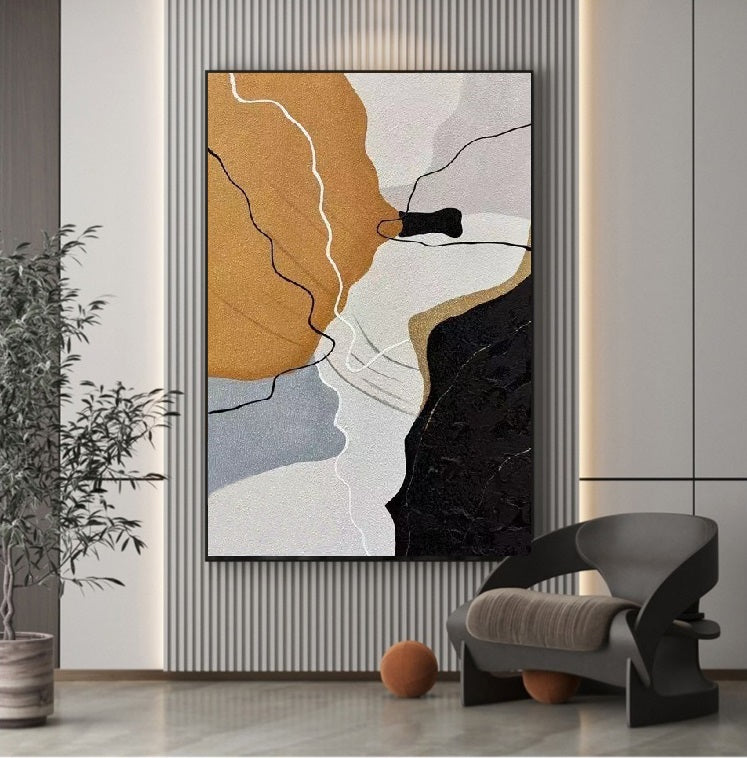 Handcrafted Abstract Painting Minimalist Wall Art For Homedecor MA1021