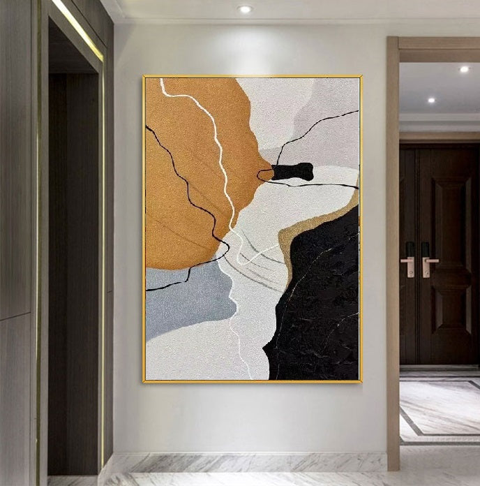 Handcrafted Abstract Painting Minimalist Wall Art For Homedecor MA1021