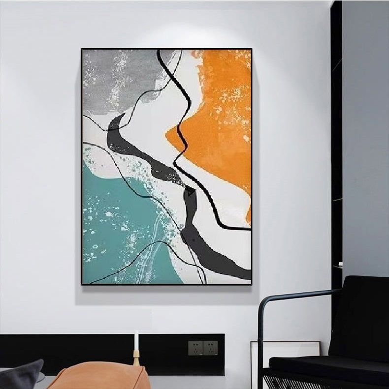 Handcrafted Abstract Painting Minimalist Wall Art For Homedecor MA1022