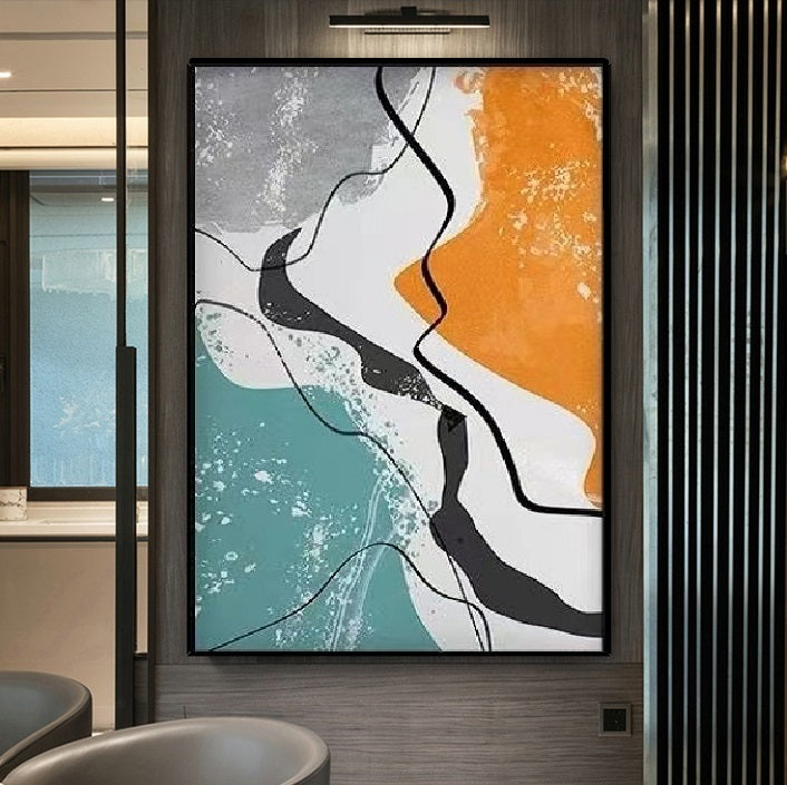 Handcrafted Abstract Painting Minimalist Wall Art For Homedecor MA1022