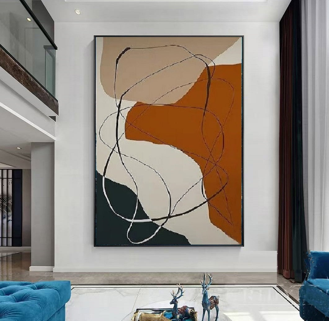 Handcrafted Abstract Painting Minimalist Wall Art For Homedecor MA1024