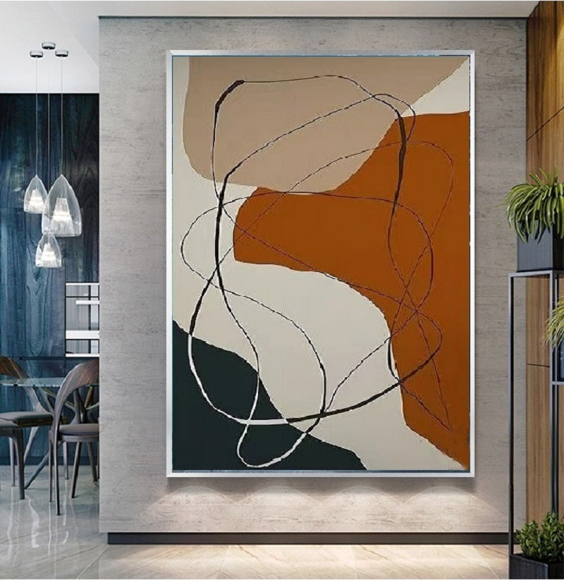 Handcrafted Abstract Painting Minimalist Wall Art For Homedecor MA1024