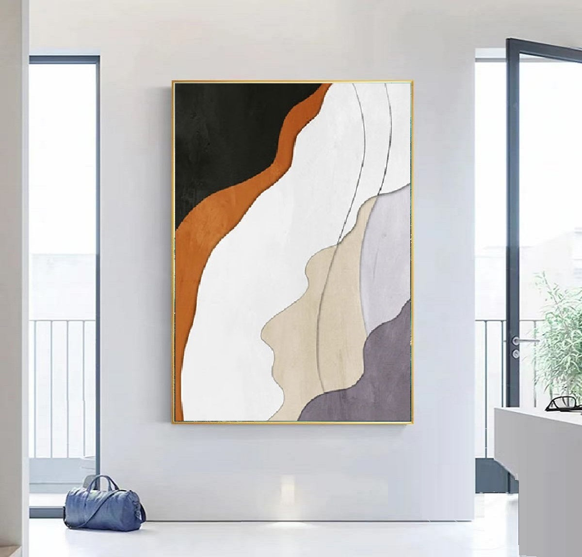 Handcrafted Abstract Painting Minimalist Wall Art For Homedecor MA1025A