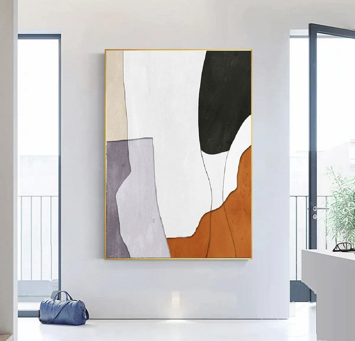 Handcrafted Abstract Painting Minimalist Wall Art For Homedecor MA1025B