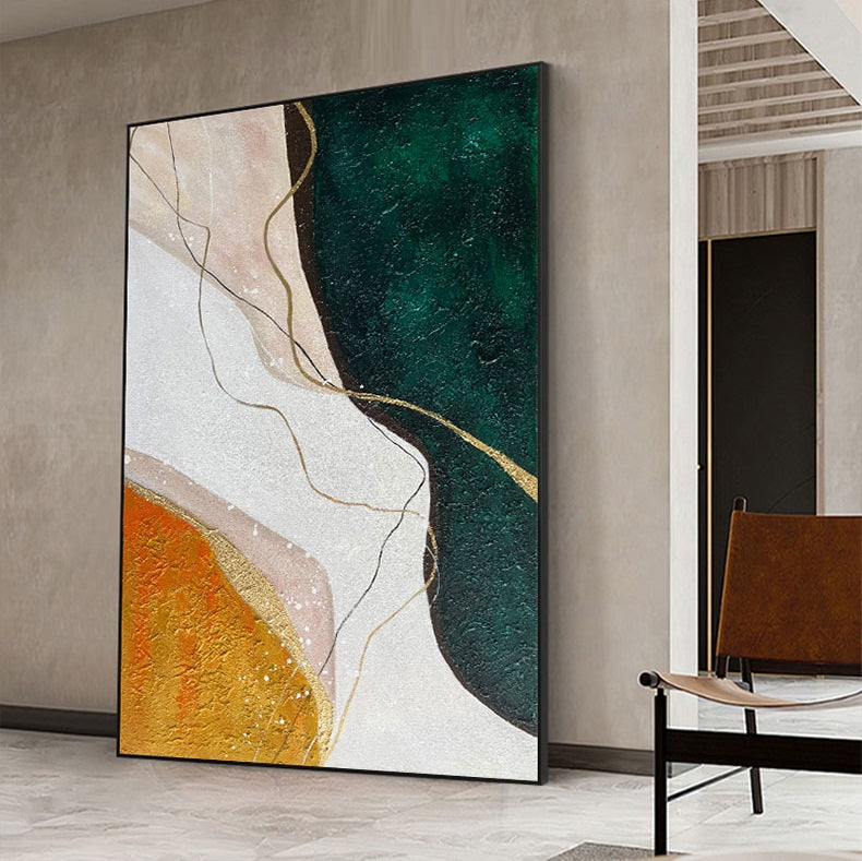 Handcrafted Abstract Painting Minimalist Wall Art For Homedecor MA1030