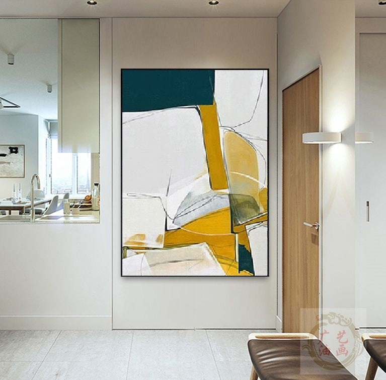 Handcrafted Abstract Painting Minimalist Wall Art For Homedecor MA1031C