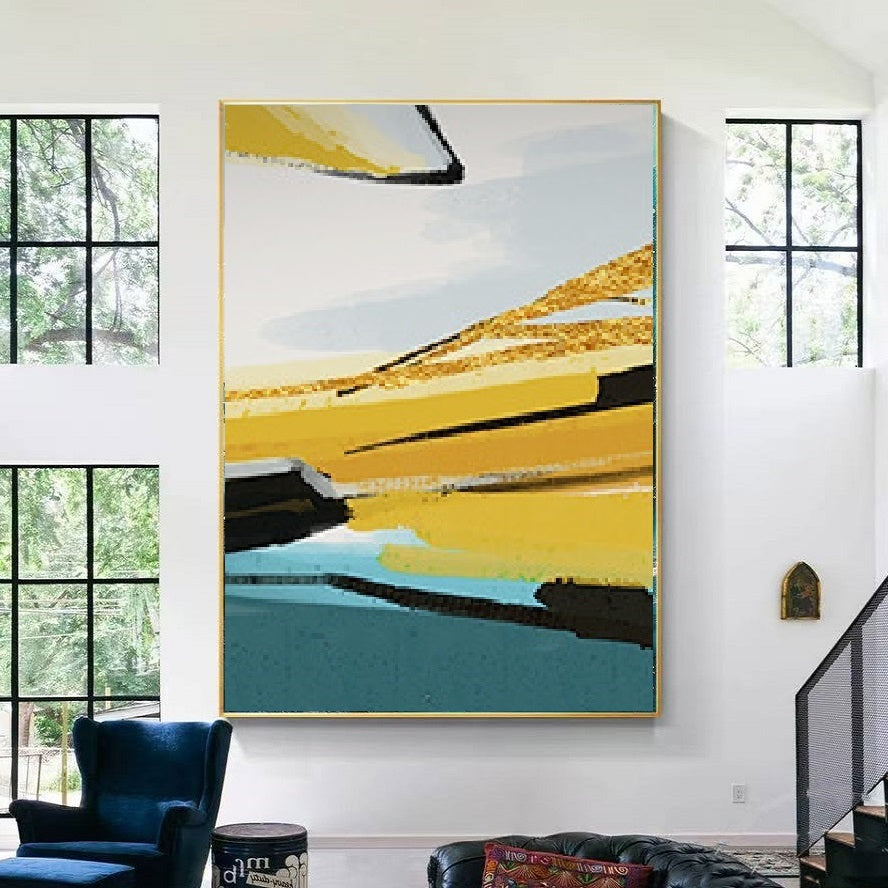 Handcrafted Abstract Painting Minimalist Wall Art For Homedecor MA1033B