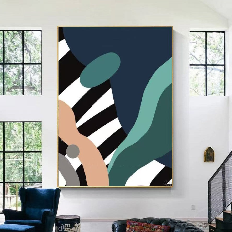 Handcrafted Abstract Painting Minimalist Wall Art For Homedecor MA1043