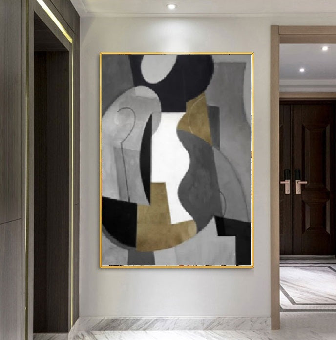 Handcrafted Abstract Painting Minimalist Wall Art For Homedecor MA1046A
