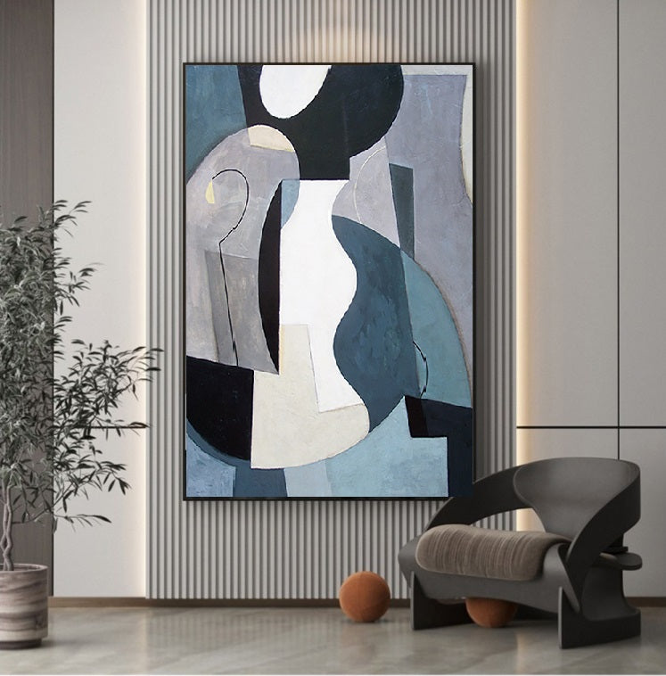 Handcrafted Abstract Painting Minimalist Wall Art For Homedecor MA1046B
