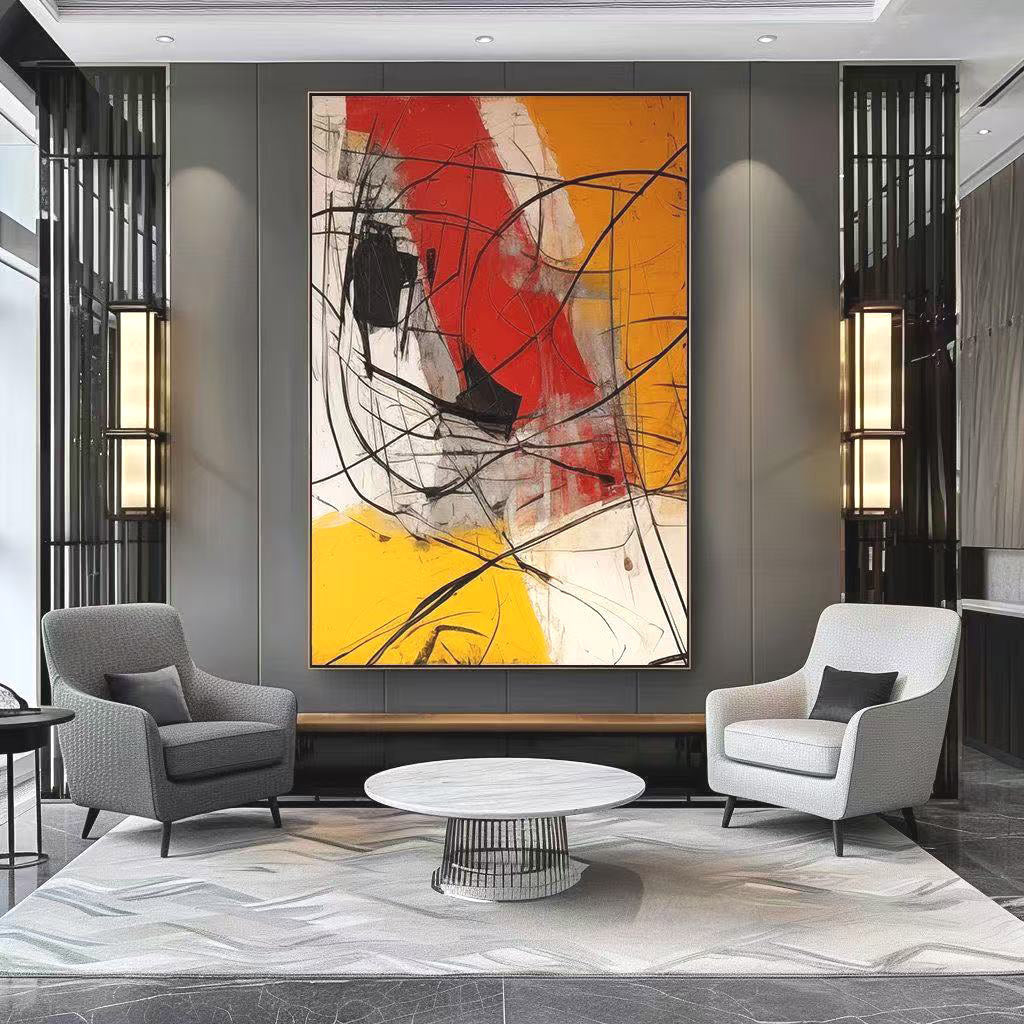Handcrafted Abstract Painting Minimalist Wall Art For Homedecor MA1050