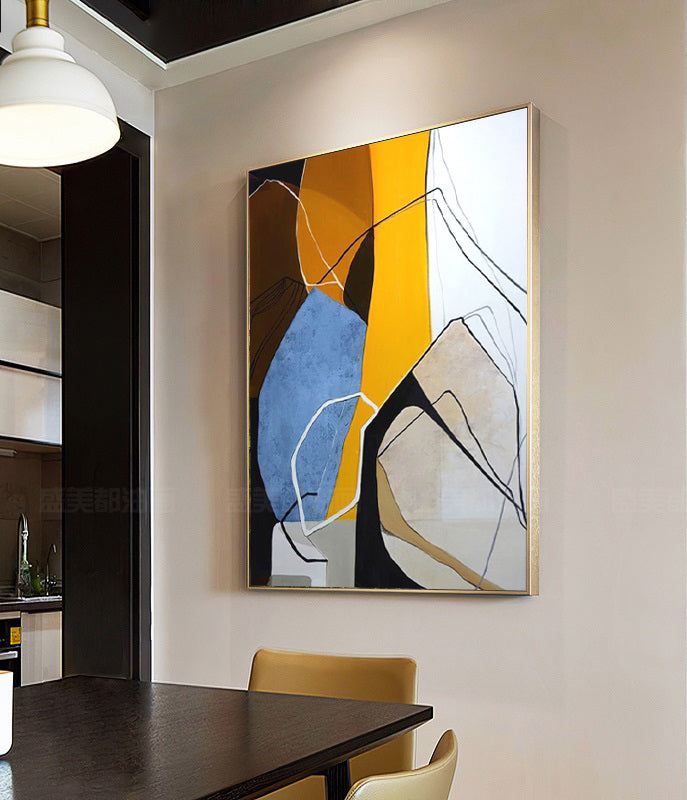 Handcrafted Abstract Painting Minimalist Wall Art For Homedecor MA1051