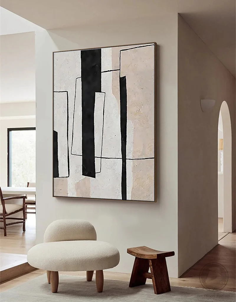 Handcrafted Abstract Painting Minimalist Wall Art For Home decor MA1064