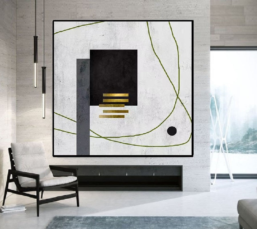 Handcrafted Abstract Painting Minimalist Wall Art For Homedecor MA1069