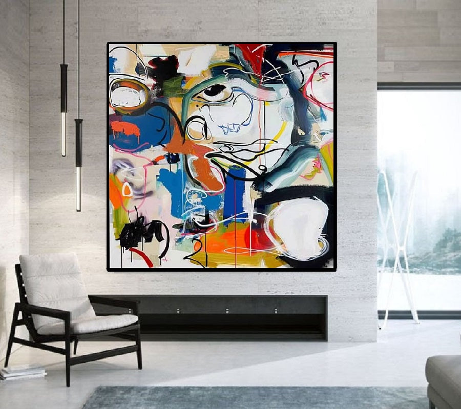 Handcrafted Abstract Painting Fine Art For Homedecor MA1077C
