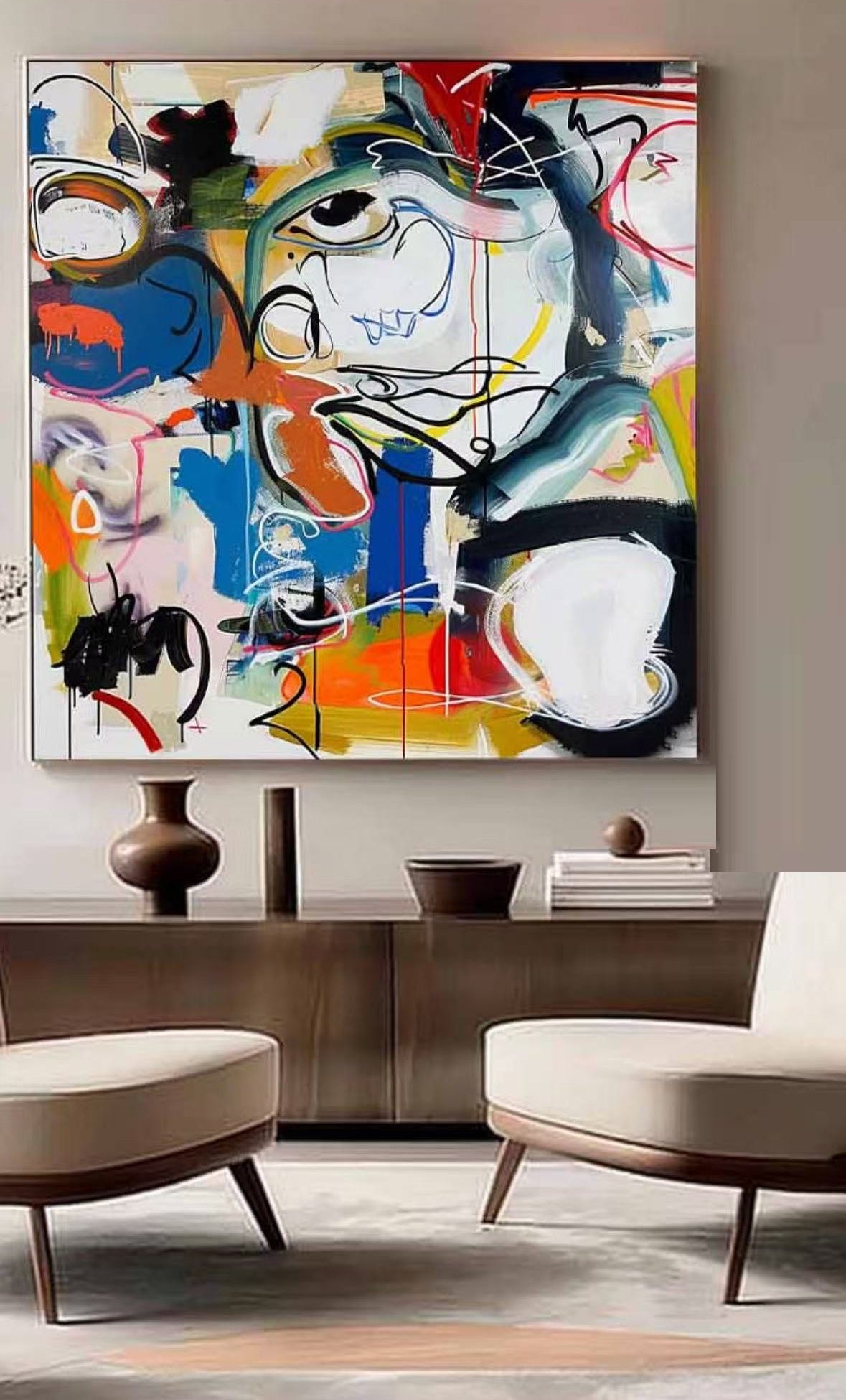 Handcrafted Abstract Painting Fine Art For Homedecor MA1077C