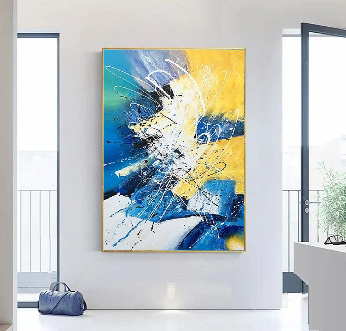 Handcrafted Abstract Painting Fine Art For Homedecor MA1133B