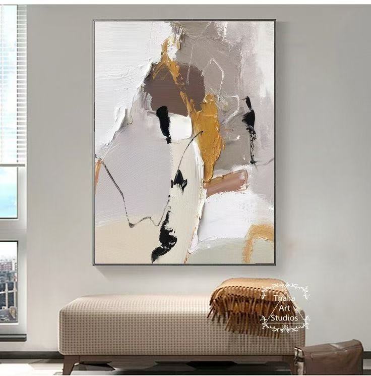 Handcrafted Abstract Painting Fine Art For Homedecor MA1218A