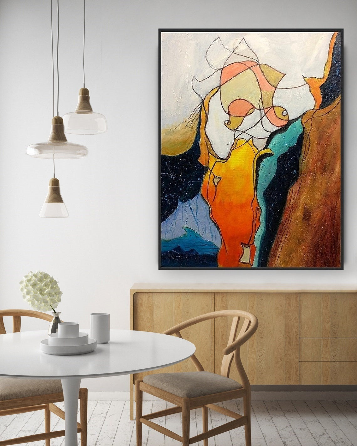 Handcrafted Abstract Painting Fine Art For Homedecor MA1318