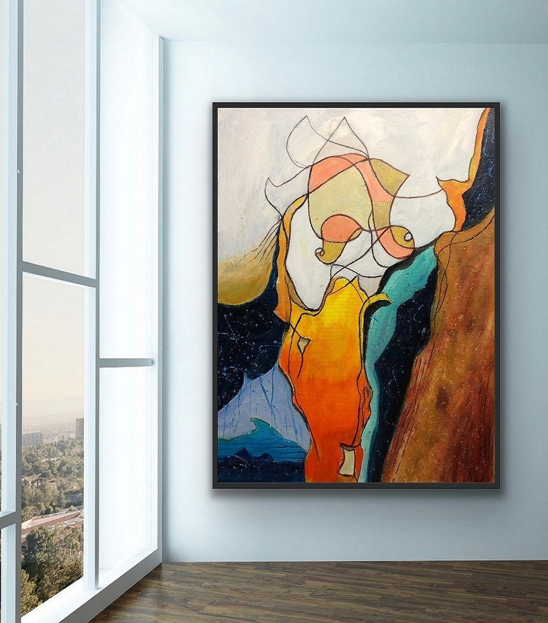 Handcrafted Abstract Painting Fine Art For Homedecor MA1318
