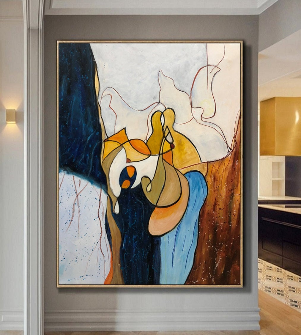 Handcrafted Abstract Painting Fine Art For Homedecor MA1319