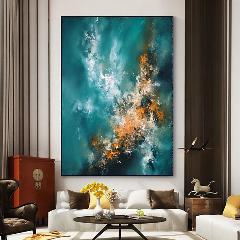 Handcrafted Abstract Painting Fine Art For Homedecor MA1324