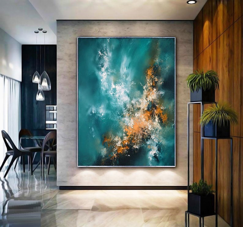 Handcrafted Abstract Painting Fine Art For Homedecor MA1324