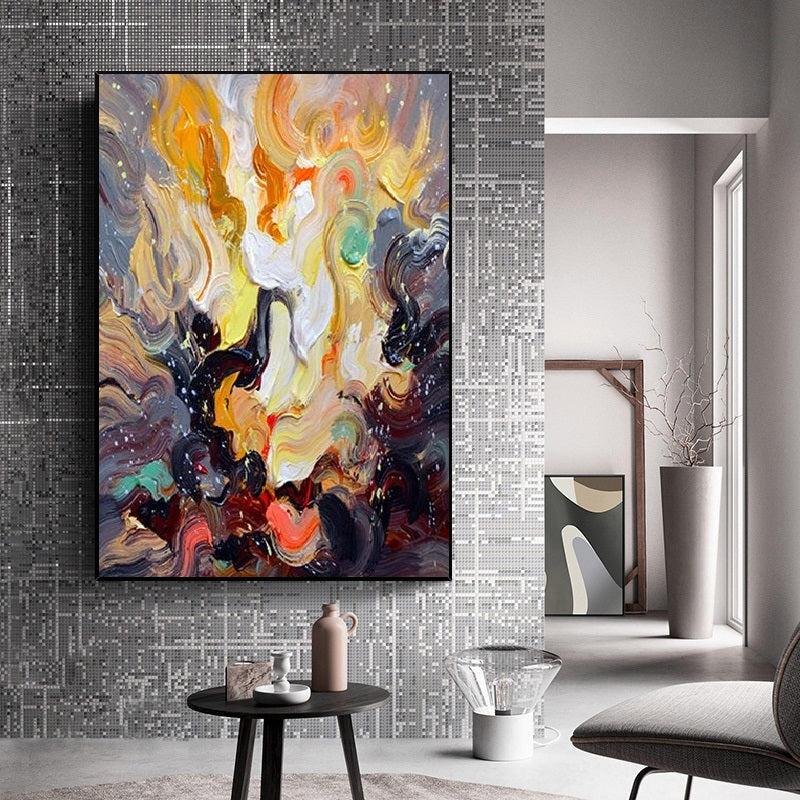 Handcrafted Abstract Painting Fine Wall Art For Homedecor AB1092
