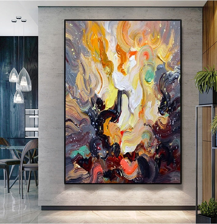 Handcrafted Abstract Painting Fine Wall Art For Homedecor AB1092