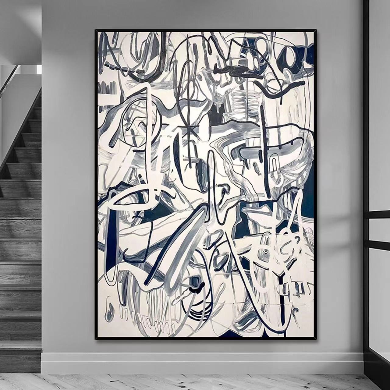 Handcrafted Abstract Painting Fine Art For Homedecor MA1365