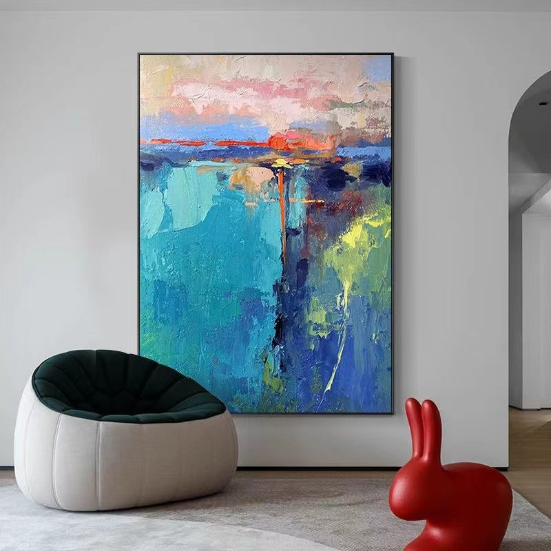 Handcrafted Abstract Painting Fine Art For Homedecor MA1499