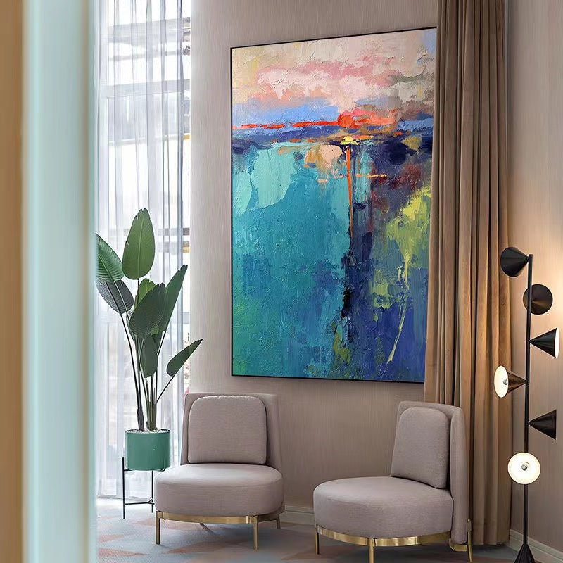 Handcrafted Abstract Painting Fine Art For Homedecor MA1499