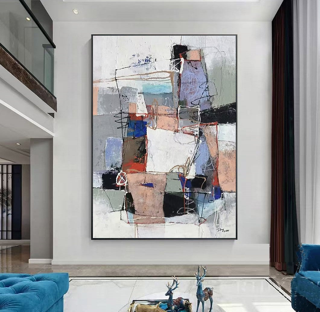 Handcrafted Abstract Painting Fine Art For Homedecor MA1547