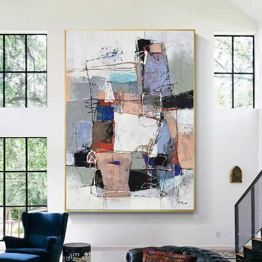 Handcrafted Abstract Painting Fine Art For Homedecor MA1547