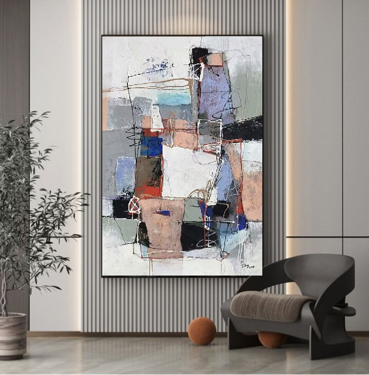 Handcrafted Abstract Painting Fine Art For Homedecor MA1547